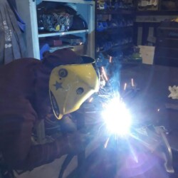 Jess busy welding
